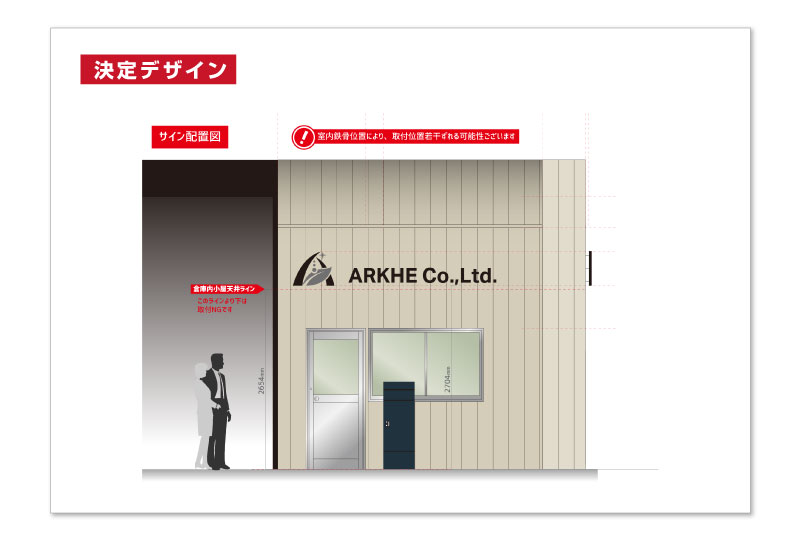 東領家の工場の看板のデザイン