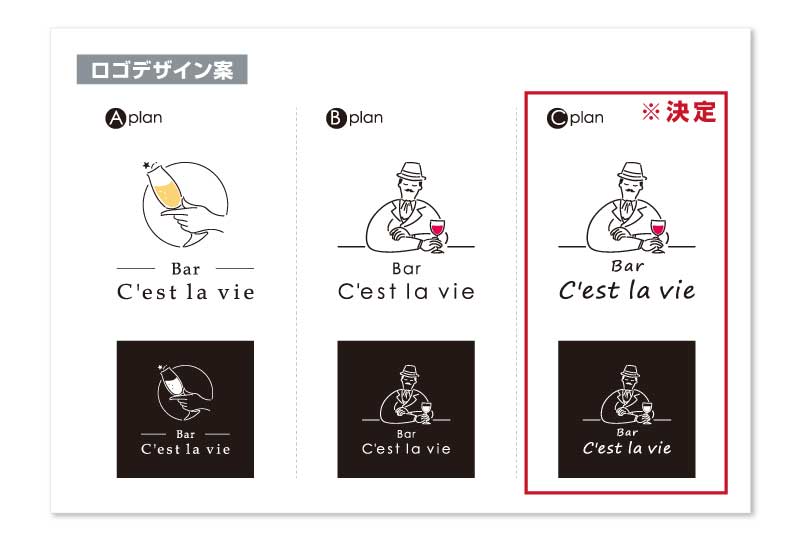 お酒をテーマにしたおしゃれなロゴデザイン